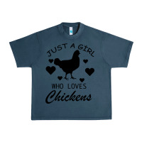 Midnight Navy Just A Girl Who Love Chickens Urban Heavy Tee - Bettercallsaul
