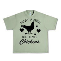 Oil Green Just A Girl Who Love Chickens Urban Heavy Tee - Bettercallsaul