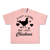 Just A Girl Who Love Chickens Urban Heavy Tee | Teevron