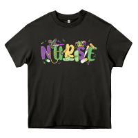 Asphalt nurse mardi gras Heavy Core Tee - MaliasSmallBusiness