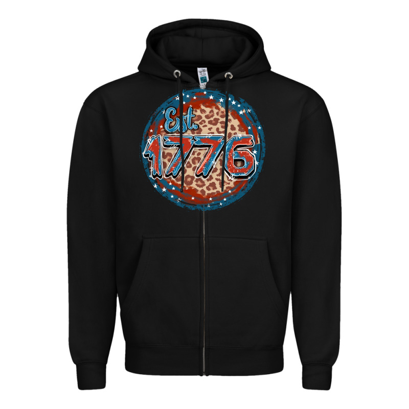 Est. 1776 Zipper Hoodie by FaDigitalArtStudio | Teevron