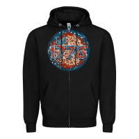 Black Est. 1776 Zipper Hoodie - FaDigitalArtStudio