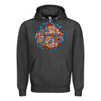 Charcoal Heather Est. 1776 Zipper Hoodie - FaDigitalArtStudio