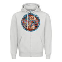 Dove Grey Est. 1776 Zipper Hoodie - FaDigitalArtStudio
