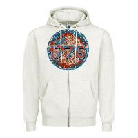 Oatmeal Heather Est. 1776 Zipper Hoodie - FaDigitalArtStudio