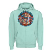 Seafoam Est. 1776 Zipper Hoodie - FaDigitalArtStudio