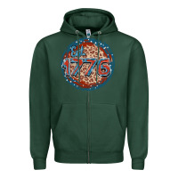 Sports Green Est. 1776 Zipper Hoodie - FaDigitalArtStudio