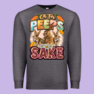 Oh For Peeps Sake Easter Day Premium Sweatshirt Designed By Lillyallendesigns