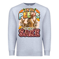 Heather Grey Oh for peeps sake Easter Day Premium Sweatshirt - LillyAllenDesigns