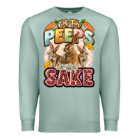 Seafoam Oh for peeps sake Easter Day Premium Sweatshirt - LillyAllenDesigns