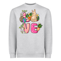 Heather Grey Love Easter Day Heavyweight Sweatshirt - HowdyJamesFarm