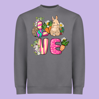 Love Easter Day Heavyweight Sweatshirt Designed By Howdyjamesfarm