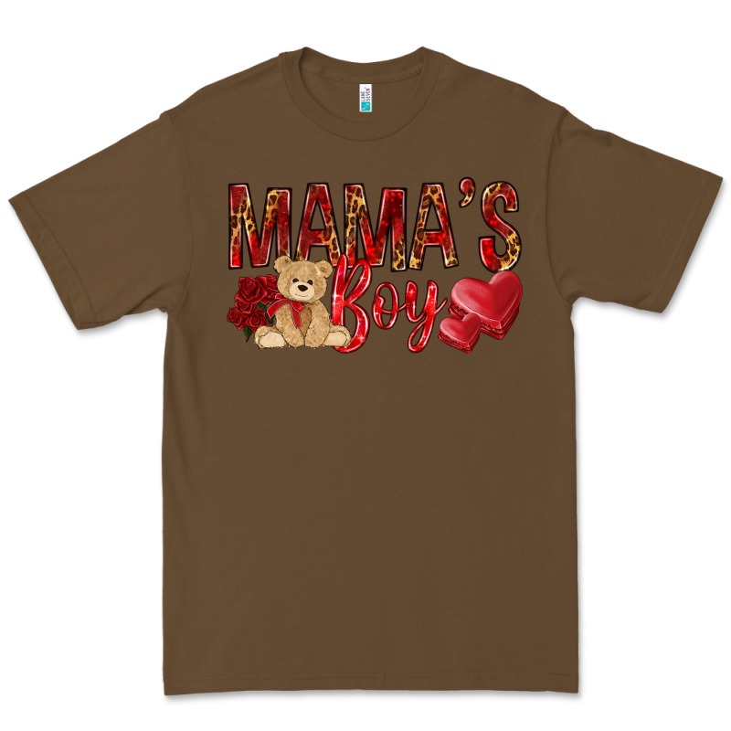 Mamas Boy With Leopard Premium Tee by NancyCooperArtShop | Teevron