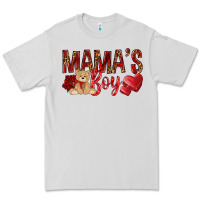 Dove Grey mamas boy with leopard Premium Tee - NancyCooperArtShop