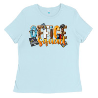 Baby Blue office squad Ladies Tee - NancyCooperArtShop