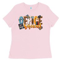 Bubblegum Pink office squad Ladies Tee - NancyCooperArtShop