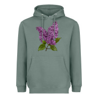 Sage Purple Lilac Flower Heavyweight Hoodie - LillyAllenDesigns