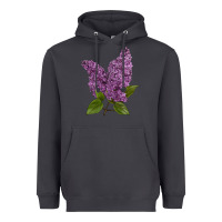 Smoke Purple Lilac Flower Heavyweight Hoodie - LillyAllenDesigns