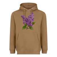 Toasted Coconut Purple Lilac Flower Heavyweight Hoodie - LillyAllenDesigns