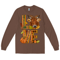 Chestnut Love fall cow Long Sleeve Tee - NancyCooperArtShop