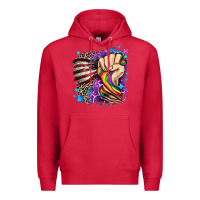 Cardinal LGBTQ+ and American flag Premium Hoodie - FaDigitalArtStudio