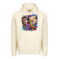 Sandshell LGBTQ+ and American flag Premium Hoodie - FaDigitalArtStudio