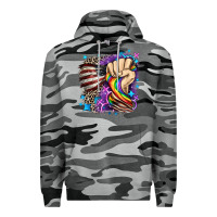 Slate Camo LGBTQ+ and American flag Premium Hoodie - FaDigitalArtStudio
