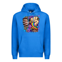 True Royal LGBTQ+ and American flag Premium Hoodie - FaDigitalArtStudio