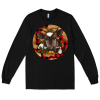 Black Christmas Baby Cow Long Sleeve Tee - RanaPortraitStore