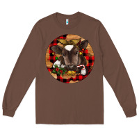 Chestnut Christmas Baby Cow Long Sleeve Tee - RanaPortraitStore