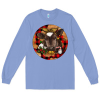 Colony Blue Christmas Baby Cow Long Sleeve Tee - RanaPortraitStore