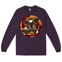 Plum Christmas Baby Cow Long Sleeve Tee - RanaPortraitStore