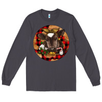 Smoke Christmas Baby Cow Long Sleeve Tee - RanaPortraitStore
