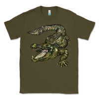 Army Green alligator Classic Tee - BarkalooDesign