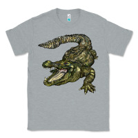 Heather Grey alligator Classic Tee - BarkalooDesign