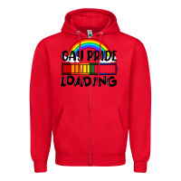 Red Gay pride loading Zipper Hoodie - FaDigitalArtStudio