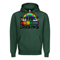 Sports Green Gay pride loading Zipper Hoodie - FaDigitalArtStudio