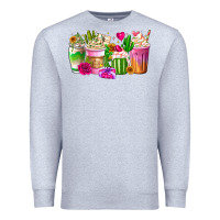 Heather Grey Stuck On You Cup Premium Sweatshirt - CowhideDigitalArt
