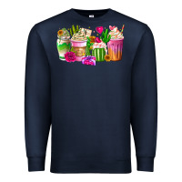 Navy Stuck On You Cup Premium Sweatshirt - CowhideDigitalArt