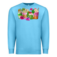 Ocean Blue Stuck On You Cup Premium Sweatshirt - CowhideDigitalArt