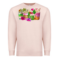 Pale Pink Stuck On You Cup Premium Sweatshirt - CowhideDigitalArt