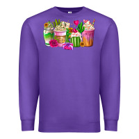 Purple Stuck On You Cup Premium Sweatshirt - CowhideDigitalArt