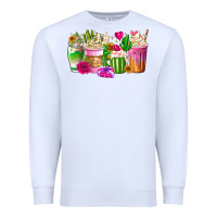 White Stuck On You Cup Premium Sweatshirt - CowhideDigitalArt