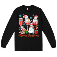Black merry christmas wine glasses Long Sleeve Tee - texasbilliewilder