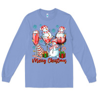 Colony Blue merry christmas wine glasses Long Sleeve Tee - texasbilliewilder