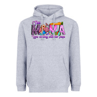 Heather Grey This Mama is chilling with her Heavyweight Hoodie - CowhideDigitalArt