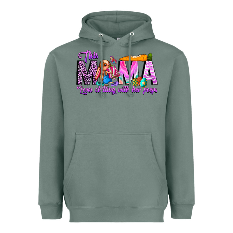 This Mama Is Chilling With Her Heavyweight Hoodie by CowhideDigitalArt | Teevron