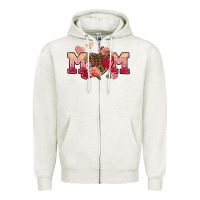 Oatmeal Heather Valentine's day mom Mother's Day Zipper Hoodie - FaDigitalArtStudio
