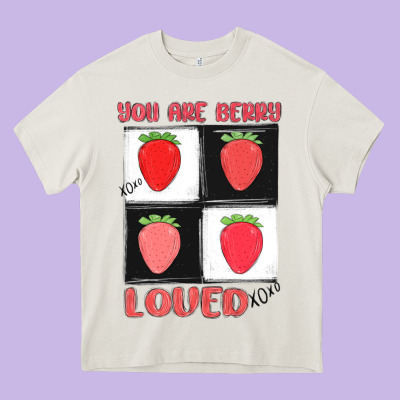 You Are Berry Loved Heavy Core Tee Designed By Maliassmallbusiness