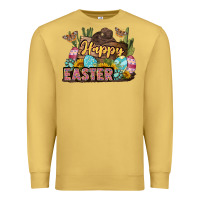 Antique Gold Happy Easter Premium Sweatshirt - LillyAllenDesigns